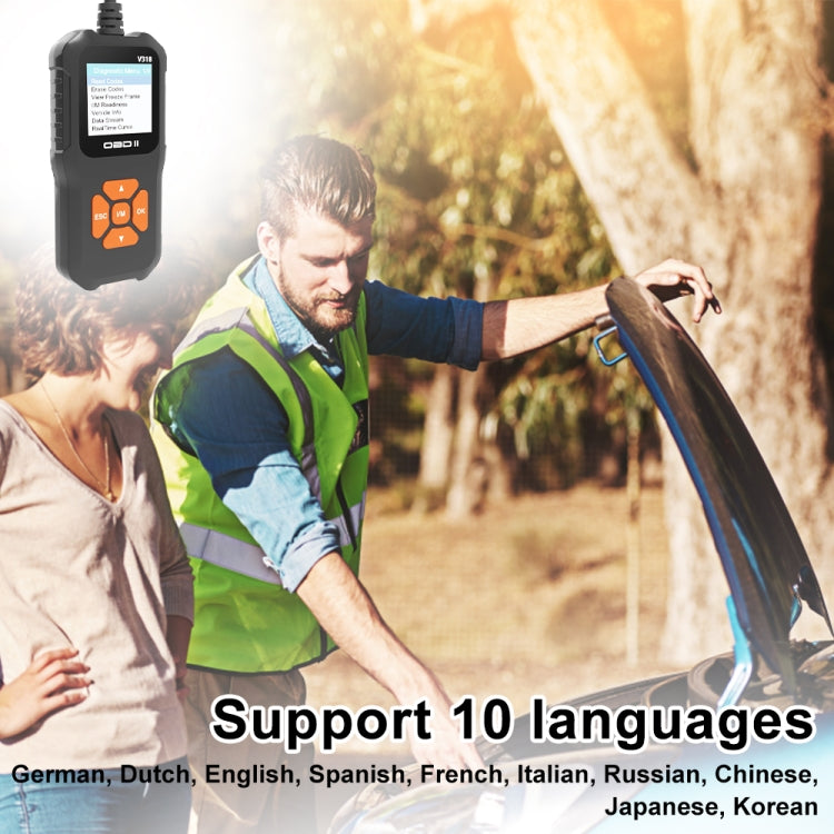 V318 Car OBD2 Color Screen Diagnostic Tool Code Reader, V318