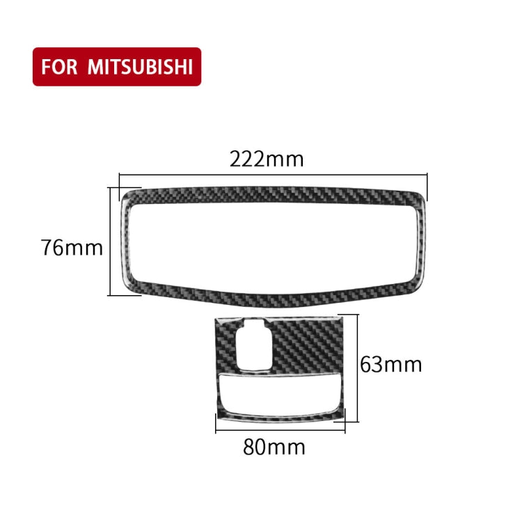 Car Carbon Fiber Roof Front Reading Light without Sunroof Decorative Sticker for Mitsubishi Lancer EVO 2008-2015, Left and Right Drive Universal, Roof Front Reading Light without Sunroof