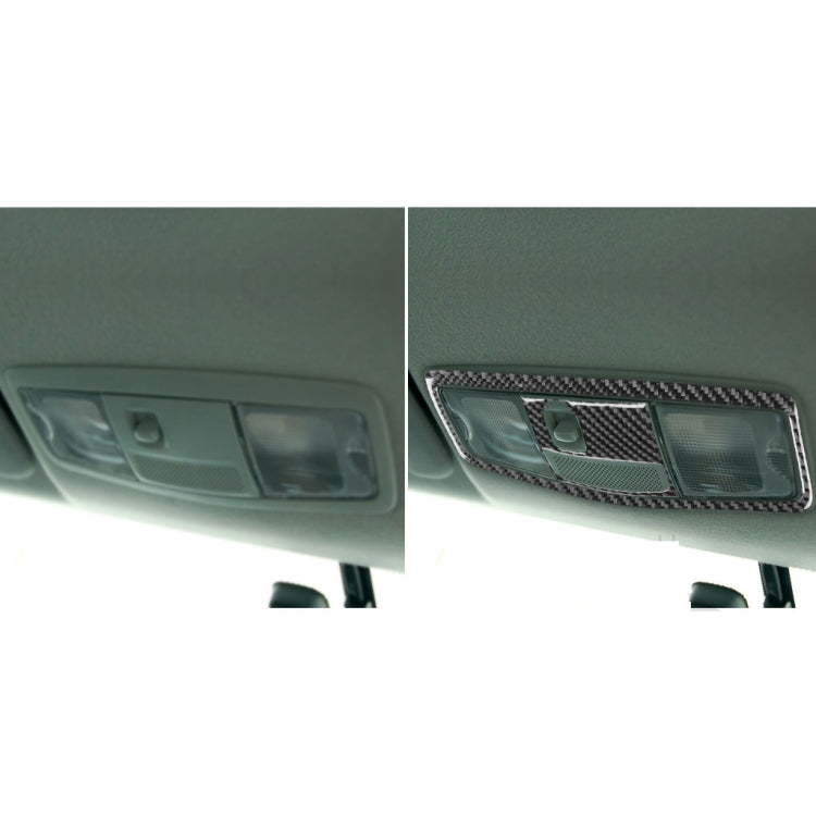 Car Carbon Fiber Roof Front Reading Light without Sunroof Decorative Sticker for Mitsubishi Lancer EVO 2008-2015, Left and Right Drive Universal, Roof Front Reading Light without Sunroof