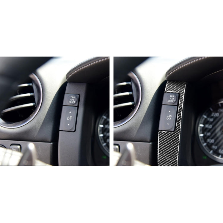 2 PCS Car Carbon Fiber Speedometer Decorative Sticker for Nissan GTR R35 2008-2016, Left and Right Drive Universal, Speedometer