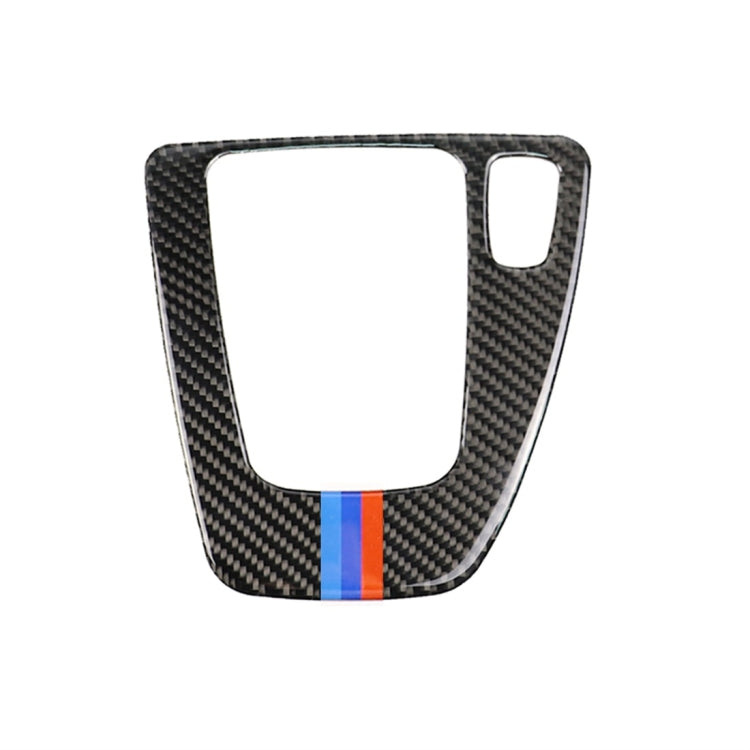 Three Color Carbon Fiber Car Right Driving Gear Panel Decorative Sticker for BMW E90 / E92 2005-2012, Right Driving Gear Panel(Three Color)