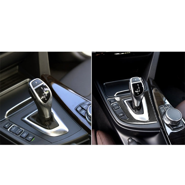 Carbon Fiber Car Gear Panel Decorative Sticker for BMW (F30) 2013-2017 / (F34) 2013-2017, Sutible for Left Driving, Gear Panel