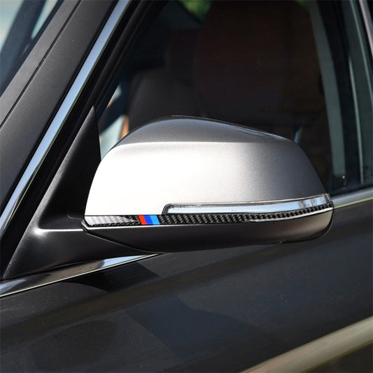 Three Color A Carbon Fiber Car Rearview Mirror Bumper Strip Decorative Sticker for BMW F30 2013-2018 / F34 2013-2017