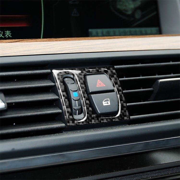 5 PCS Carbon Fiber Car Air Outlet Decorative Sticker for BMW 5 Series F10 2011-2017, Air Outlet(Three Color), Air Outlet