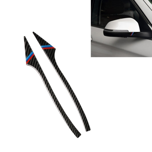 Three Color A Carbon Fiber Car Rearview Mirror Bumper Strip Decorative Sticker for BMW 5 Series E60 2008-2010 / F10 2011-2017 /  F07 2010-2015 /  F01 2010-2015