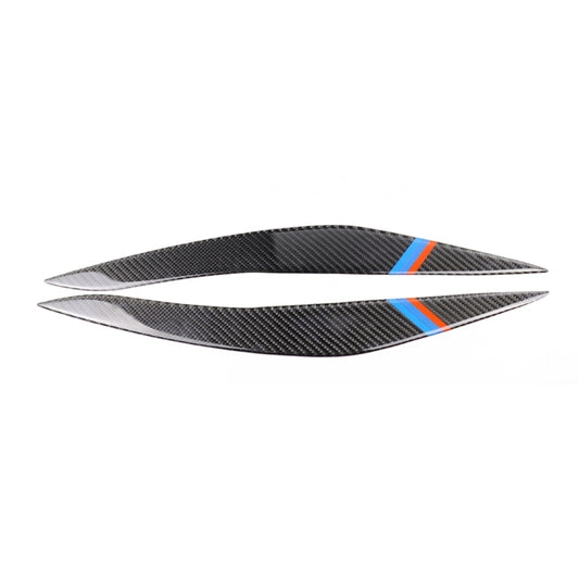 Three Color Carbon Fiber Car Lamp Eyebrow Decorative Sticker for BMW 5 Series F10 2010-2013
