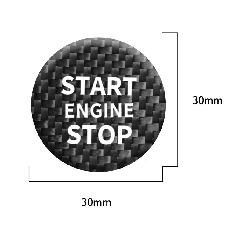 Car Carbon Fiber Engine Start Button Decorative Cover Trim for Alfa Romeo Giulia, For Alfa Romeo Giulia (Black), For Alfa Romeo Giulia (Red)