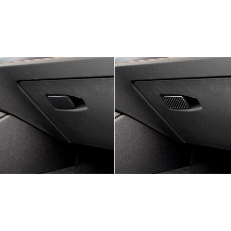 Car Carbon Fiber Storage Box Handle Decorative Sticker for BMW 3 Series G20/G28/325Li/330d/335 2019-2020, Left Drive, Storage Box Handle, Left Drive