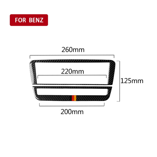 Car Carbon Fiber German Color Air Conditioning CD Panel Decorative Sticker for Mercedes-Benz A Class 2013-2018/B Class 2012-2018/CLA 2013-2017/GLA 2013-2018, Left and Right Drive Universal