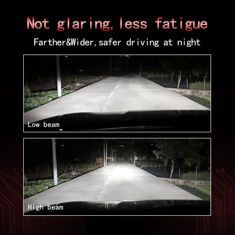 2 PCS P18 H7 DC11-30V 52W 6500K 6500LM Car LED Headlight Lamps, H7