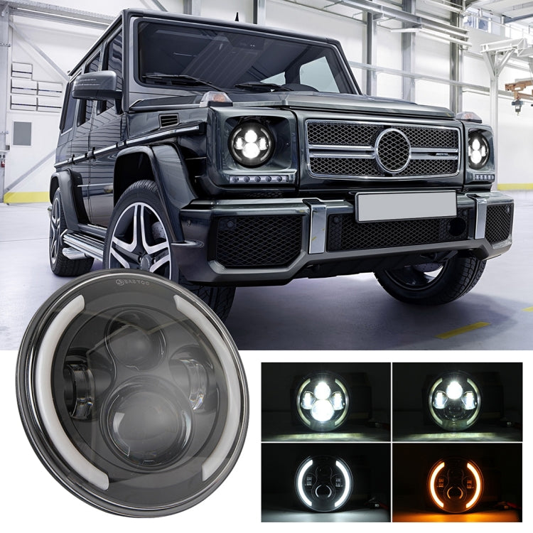 7 inch H4 / H13 DC 9V-30V 3000LM 3000K-6000K 25W Car Round Shape LED Headlight Lamps for Jeep Wrangler, with Angel Eye, For Jeep Wrangler
