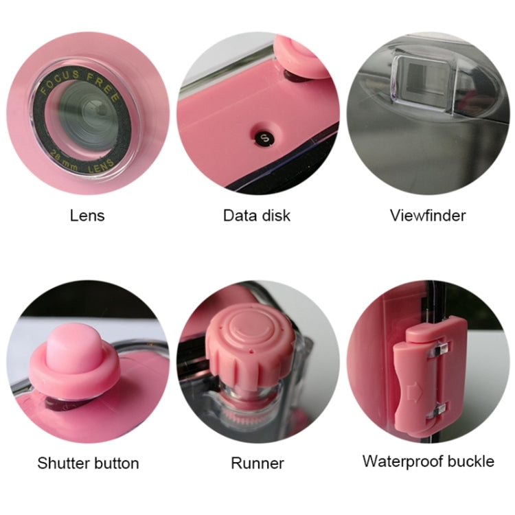 SUC4 5m Waterproof Retro Film Camera Mini Point-and-shoot Camera for Children, Black White, Pink, Baby Blue, White, Yellow