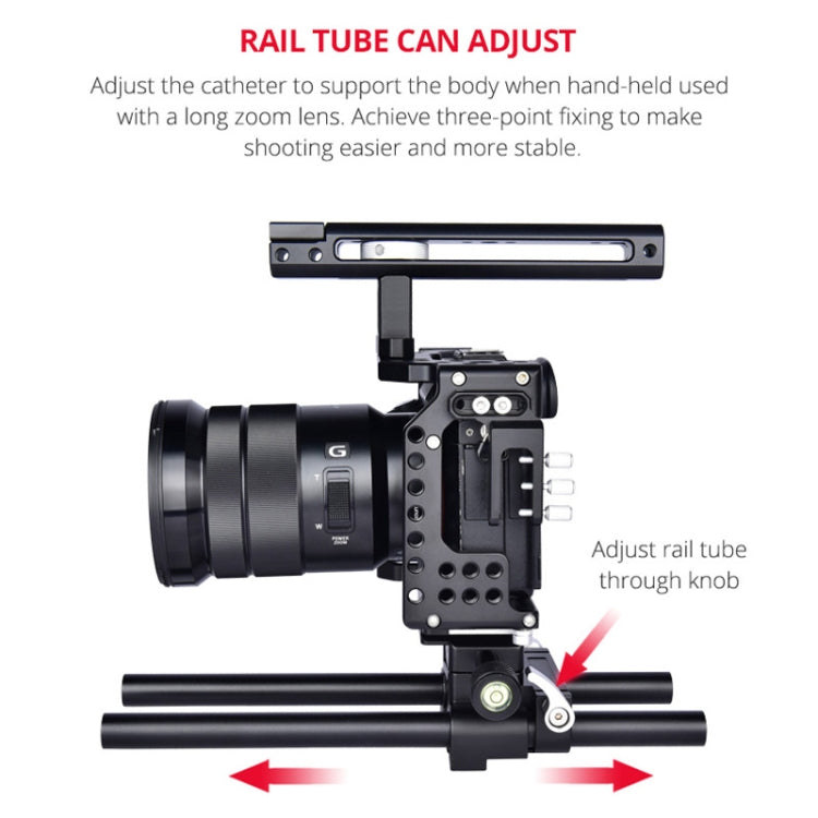 YELANGU CA7 YLG0908A-A Handle Video Camera Cage Stabilizer for  Sony A7K & A7X & A73  & A7S & A7R & A7RII & A7SII, YLG0908A-A
