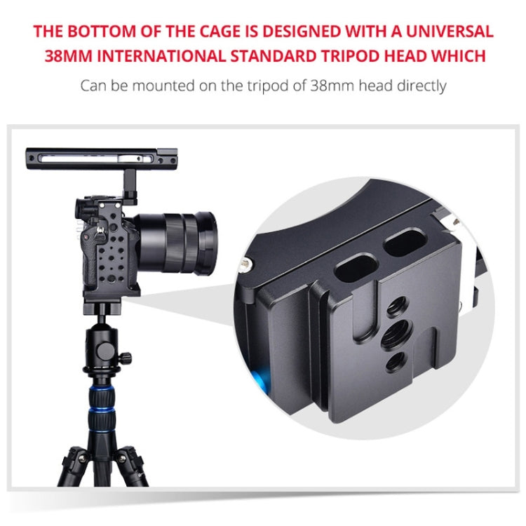 YELANGU CA7 YLG0908A-A Handle Video Camera Cage Stabilizer for  Sony A7K & A7X & A73  & A7S & A7R & A7RII & A7SII, YLG0908A-A