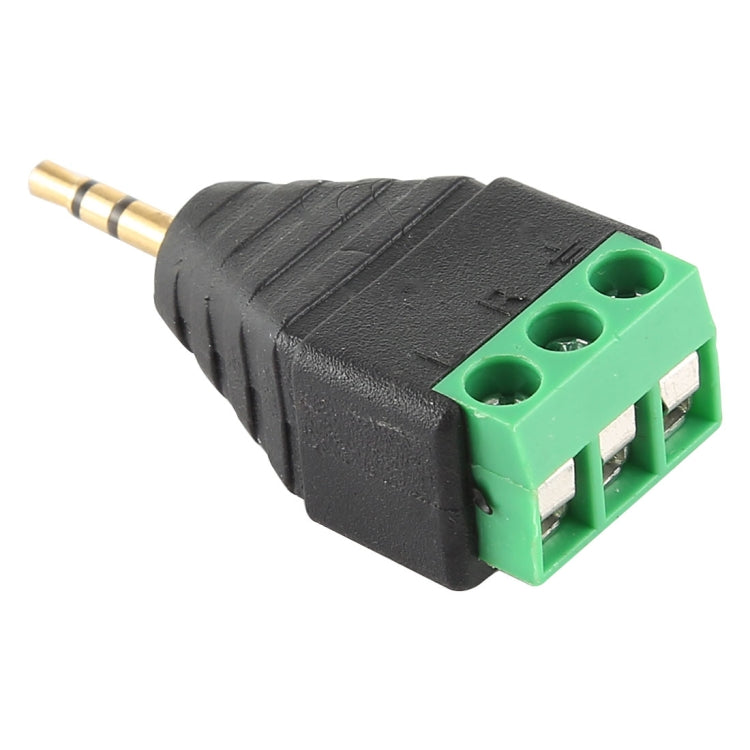 2.5mm Male Plug 3 Pole 3 Pin Terminal Block Stereo Audio Connector, 2.5mm Male (2 Pin)