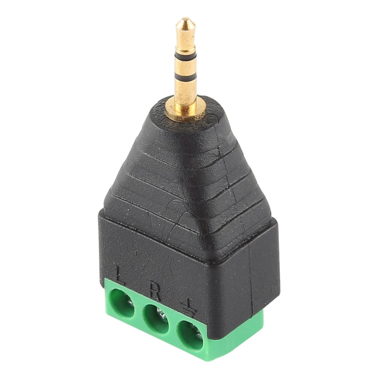 2.5mm Male Plug 3 Pole 3 Pin Terminal Block Stereo Audio Connector, 2.5mm Male (2 Pin)