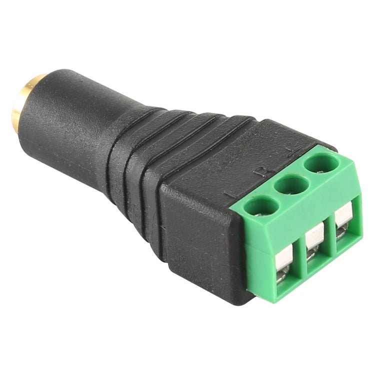 3.5mm Female Plug 3 Pin Terminal Block Stereo Audio Connector, 3.5mm Female (3 Pin)