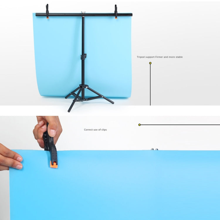100x200cm T-Shape Photo Studio Background Support Stand Backdrop Crossbar Bracket Kit with Clips, No Backdrop, 100x200cm