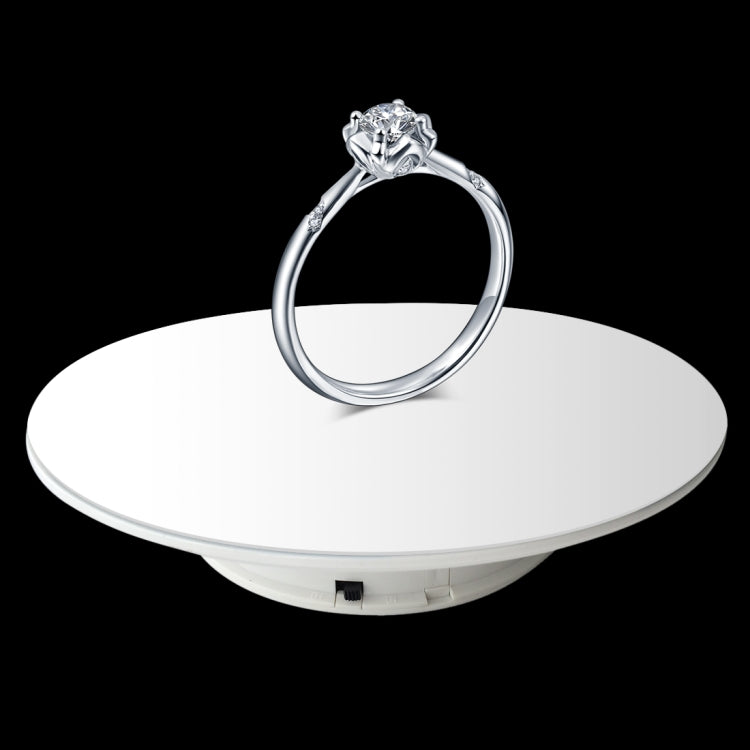 25cm 360 Degree Electric Rotating Mirror Surface Turntable Display Stand Video Shooting Props Turntable for Photography, Load 3kg, Powered by Battery, 25cm Mirror/Powered by Battery(W), 25cm Mirror/Powered by Battery(WB), 25cm Mirror/Powered by Battery(B)