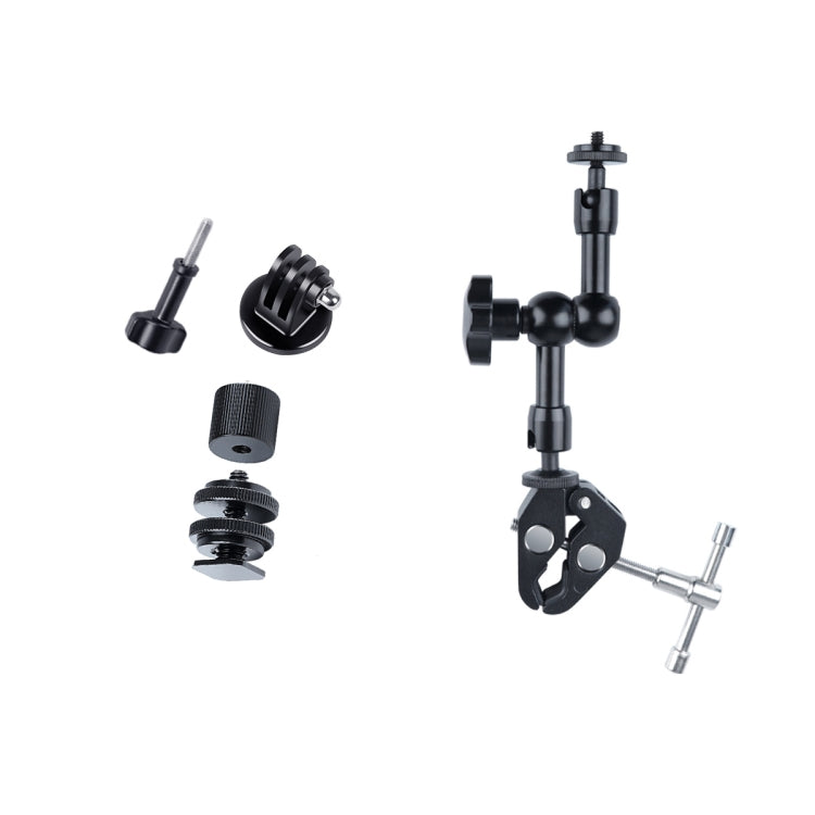7 inch Adjustable Friction Articulating Magic Arm + Large Claws Clips, 7 inch Magic Arm + Claws Clips