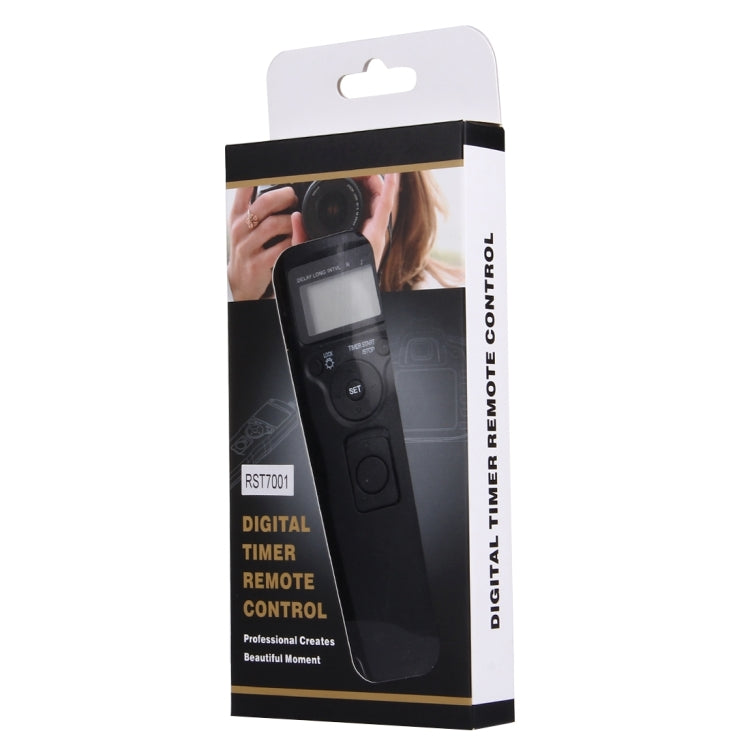 RST-7001 LCD Screen Time Lapse Intervalometer Shutter Release Digital Timer Remote Controller with C6 Cable for CANON 1000D/550D/60D, PENTAX:K20D/K200D/K10D, SAMSUNG GX-20/GX-10 Camera, RST-7001