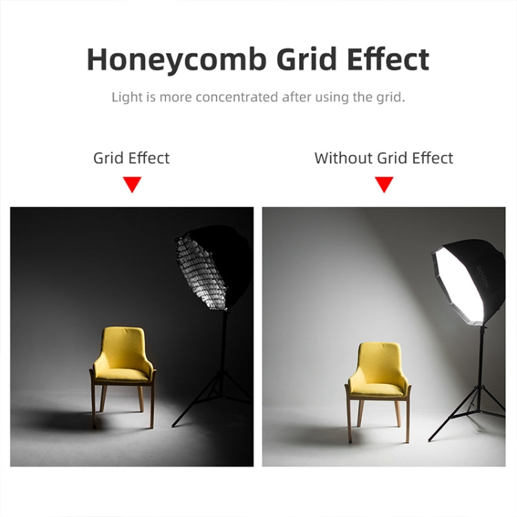 TRIOPO S55 Diameter 55cm Honeycomb Grid Octagon Softbox Reflector Diffuser for Studio Speedlite Flash Softbox, Diameter 55cm