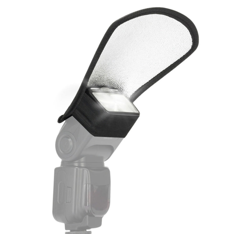 2 in 1 (Silver / White) Fan-shaped Folding Reflector Board, Size: 20.0 x 18.5 x 10.5 cm, Fan-shaped