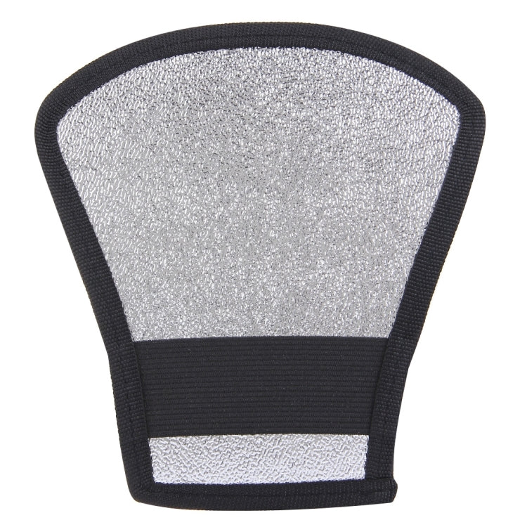 2 in 1 (Silver / White) Fan-shaped Folding Reflector Board, Size: 20.0 x 18.5 x 10.5 cm, Fan-shaped