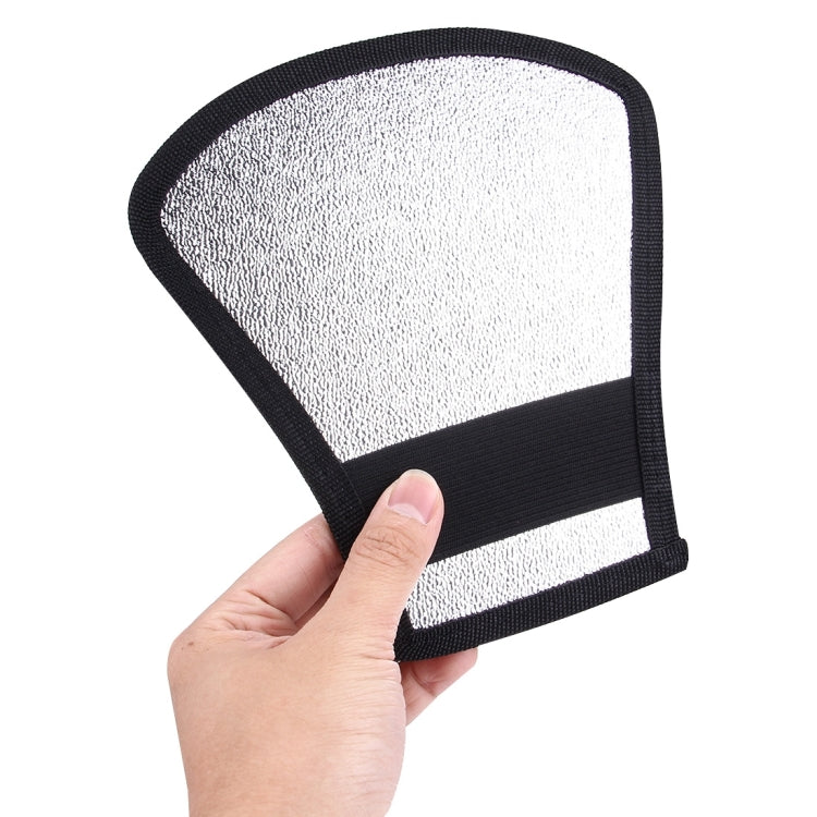 2 in 1 (Silver / White) Fan-shaped Folding Reflector Board, Size: 20.0 x 18.5 x 10.5 cm, Fan-shaped