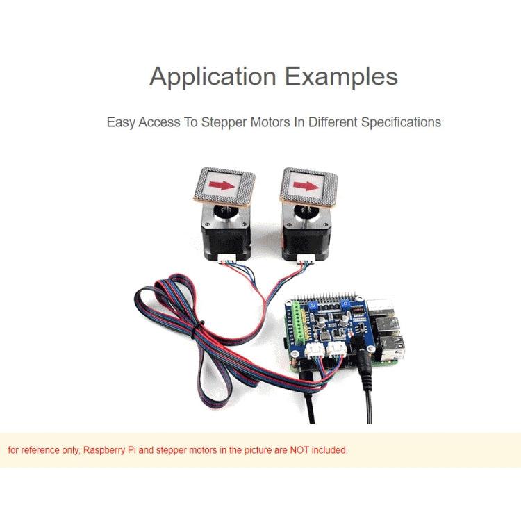 Waveshare HRB8825 Stepper Motor HAT For Raspberry Pi, Drives Two Stepper Motors, Up To 1/32 Microstepping