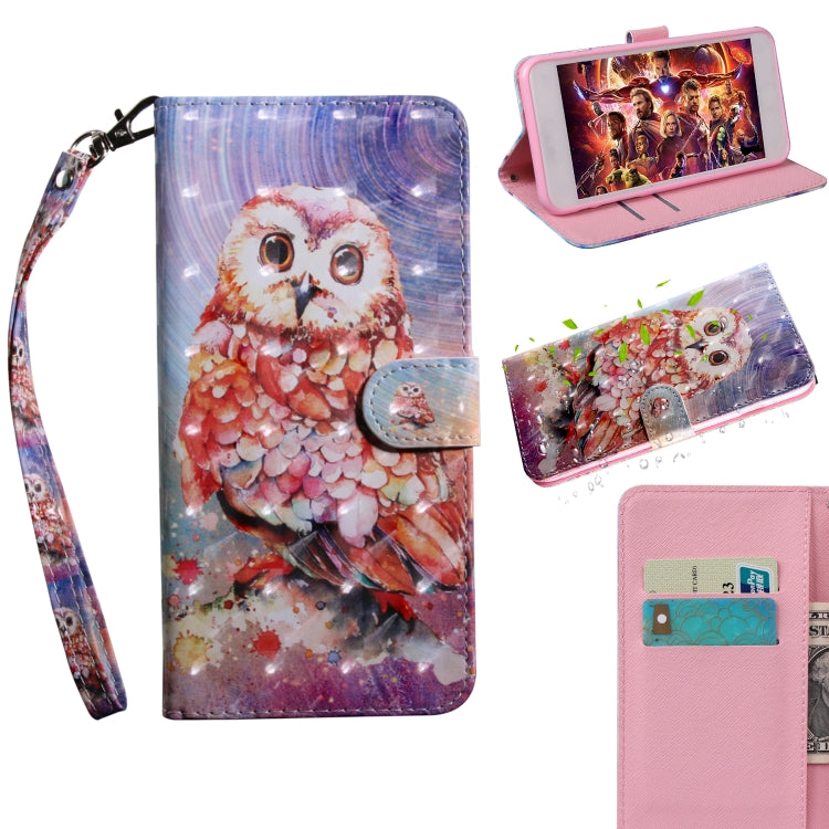 3D Painting Pattern Coloured Drawing Horizontal Flip TPU + PU Leather Case with Holder & Card Slots & Wallet, For iPhone 6 / 6S, For iPhone 6 Plus, For iPhone 7 / 8, For iPhone 7 Plus / 8 Plus, For iPhone XS Max, For iPhone X / XS, For iPhone XR