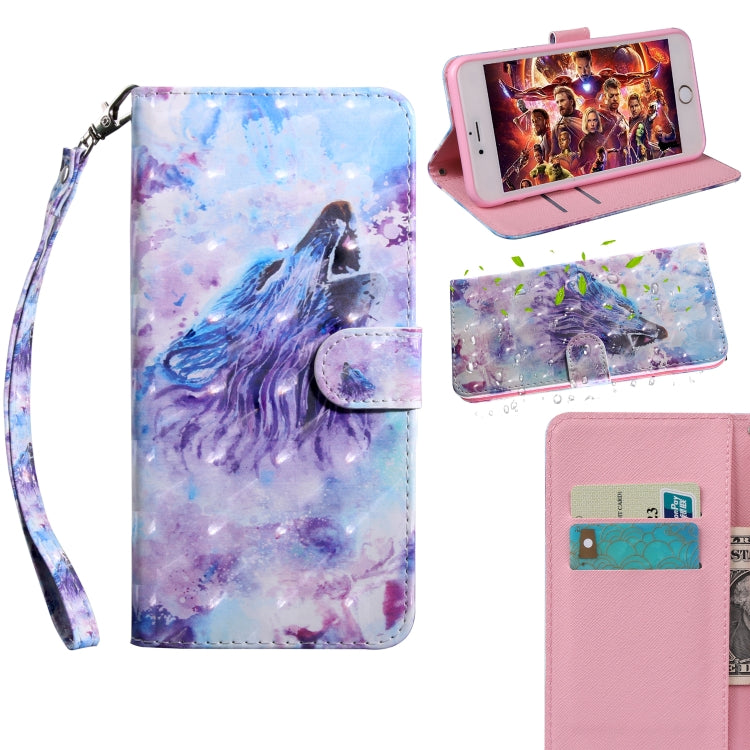 3D Painting Pattern Coloured Drawing Horizontal Flip TPU + PU Leather Case with Holder & Card Slots & Wallet, For iPhone 6 / 6S, For iPhone 6 Plus, For iPhone 7 / 8, For iPhone 7 Plus / 8 Plus, For iPhone XS Max, For iPhone X / XS, For iPhone XR