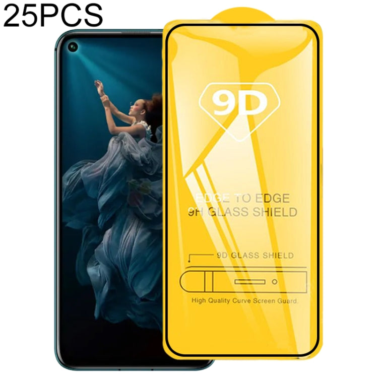 25 PCS 9D Full Glue Full Screen Tempered Glass Film, For Huawei P Smart Z, For Huawei Honor 10i / Honor 20 lite, For Huawei Honor 8A Pro, For Huawei Honor 20i, For Huawei Enjoy 9s, For Huawei Enjoy 9e, For Huawei Nova 4e, For Huawei Honor 8S�����������...