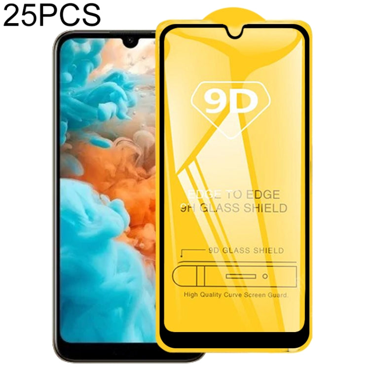 25 PCS 9D Full Glue Full Screen Tempered Glass Film, For Huawei P Smart Z, For Huawei Honor 10i / Honor 20 lite, For Huawei Honor 8A Pro, For Huawei Honor 20i, For Huawei Enjoy 9s, For Huawei Enjoy 9e, For Huawei Nova 4e, For Huawei Honor 8S�����������...