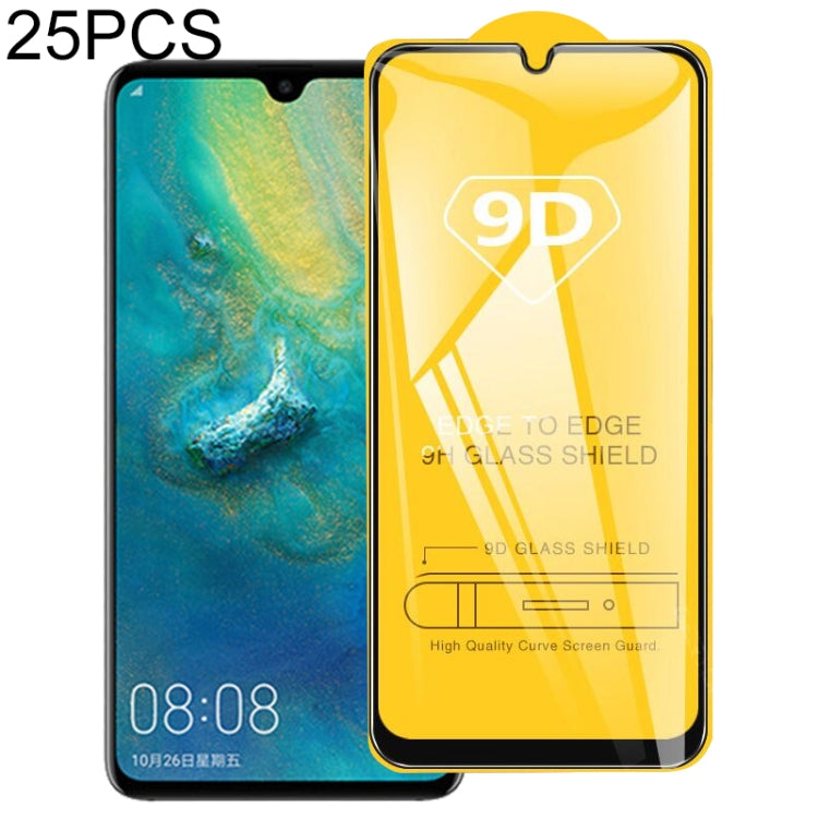 25 PCS 9D Full Glue Full Screen Tempered Glass Film, For Huawei P Smart Z, For Huawei Honor 10i / Honor 20 lite, For Huawei Honor 8A Pro, For Huawei Honor 20i, For Huawei Enjoy 9s, For Huawei Enjoy 9e, For Huawei Nova 4e, For Huawei Honor 8S�����������...