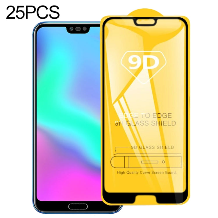 25 PCS 9D Full Glue Full Screen Tempered Glass Film, For Huawei P Smart Z, For Huawei Honor 10i / Honor 20 lite, For Huawei Honor 8A Pro, For Huawei Honor 20i, For Huawei Enjoy 9s, For Huawei Enjoy 9e, For Huawei Nova 4e, For Huawei Honor 8S�����������...