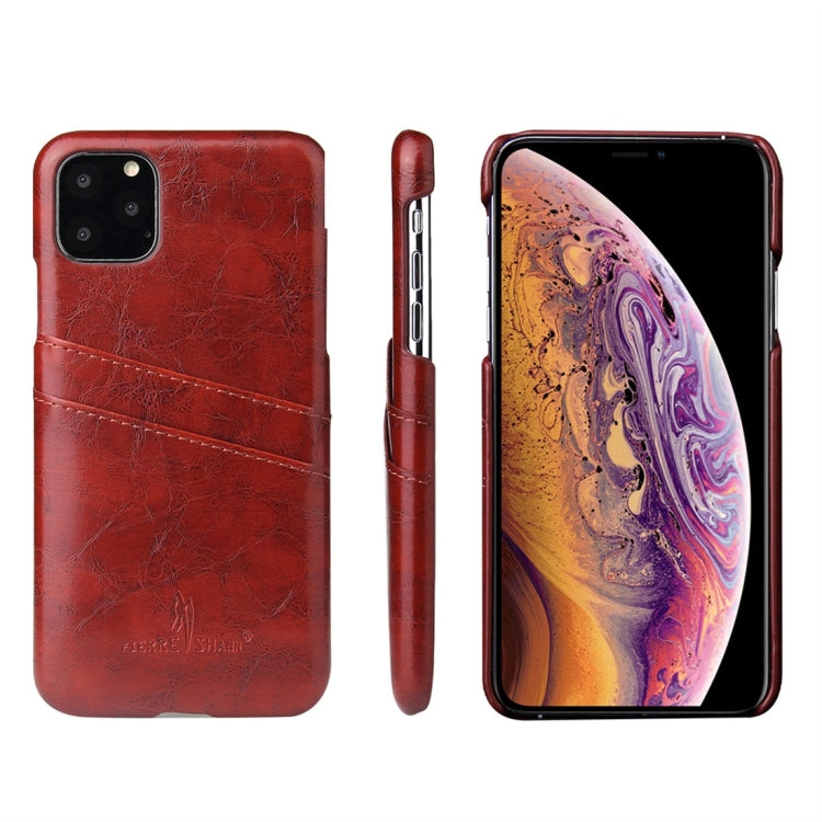 Fierre Shann Retro Oil Wax Texture PU Leather Case with Card Slots, For iPhone 11 Pro, For iPhone 11, For iPhone 11 Pro Max, for iPhone 11 Pro, for iPhone 11, for iPhone 11 Pro Max
