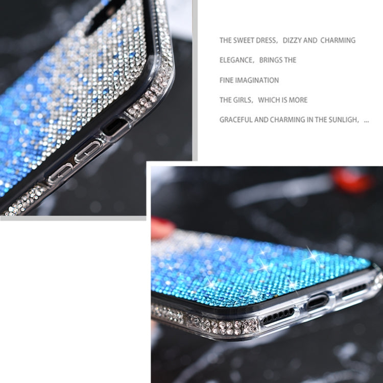 TPU + Epoxy Flash Diamond Tri-Color Gradient Phone Protective Case, for iPhone XS / X, for iPhone XS Max