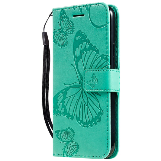 Pressed Printing Butterfly Pattern Horizontal Flip PU Leather Case with Holder & Card Slots & Wallet & Lanyard