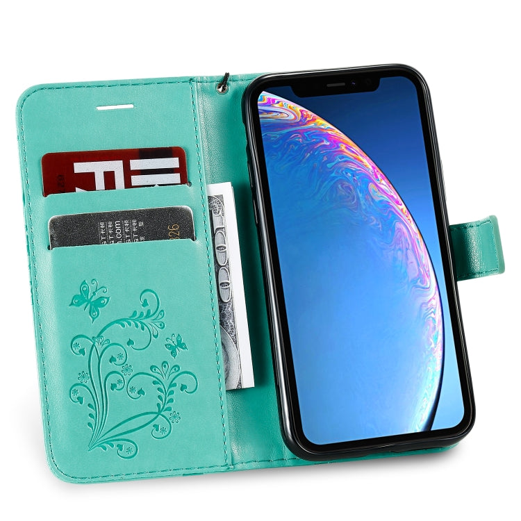 Pressed Printing Butterfly Pattern Horizontal Flip PU Leather Case with Holder & Card Slots & Wallet & Lanyard, For iPhone 11 Pro, For iPhone 11, For iPhone 11 Pro Max, For OPPO A1K / C2, For Vivo Y93 / Y91 / Y95, For Huawei P20 Lite 2019 / Nova 5i����...