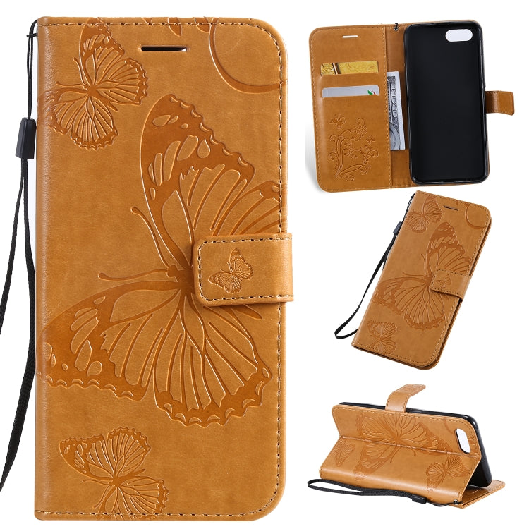 Pressed Printing Butterfly Pattern Horizontal Flip PU Leather Case with Holder & Card Slots & Wallet & Lanyard
