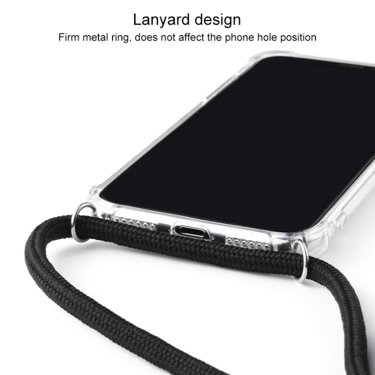Four-Corner Anti-Fall Trasparent TPU Mobile Phone Case With Lanyard for iPhone, For iPhone 11 Pro, For iPhone 11, For iPhone 11 Pro Max