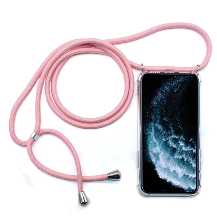 Four-Corner Anti-Fall Trasparent TPU Mobile Phone Case With Lanyard for iPhone, For iPhone 11 Pro, For iPhone 11, For iPhone 11 Pro Max