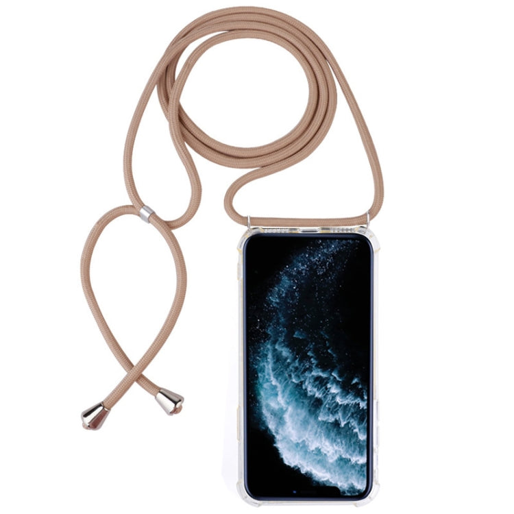 Four-Corner Anti-Fall Trasparent TPU Mobile Phone Case With Lanyard for iPhone, For iPhone 11 Pro, For iPhone 11, For iPhone 11 Pro Max