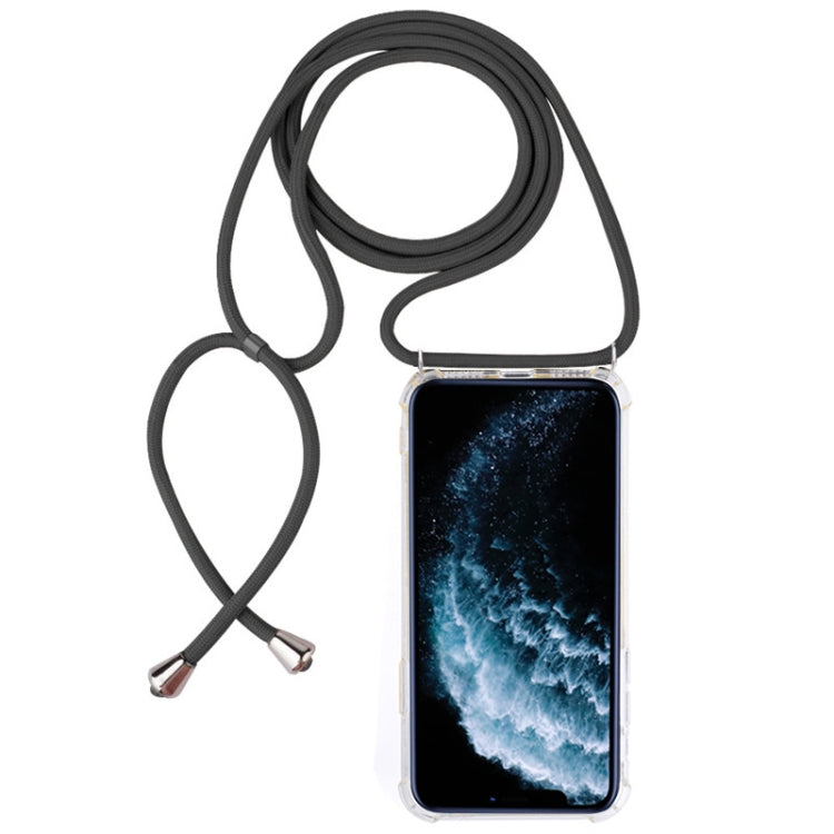 Four-Corner Anti-Fall Trasparent TPU Mobile Phone Case With Lanyard for iPhone, For iPhone 11 Pro, For iPhone 11, For iPhone 11 Pro Max