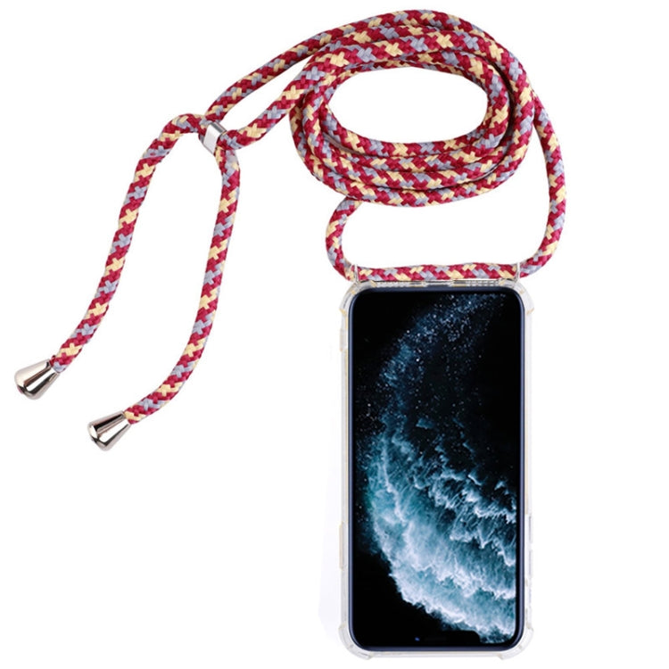 Four-Corner Anti-Fall Trasparent TPU Mobile Phone Case With Lanyard for iPhone, For iPhone 11 Pro, For iPhone 11, For iPhone 11 Pro Max