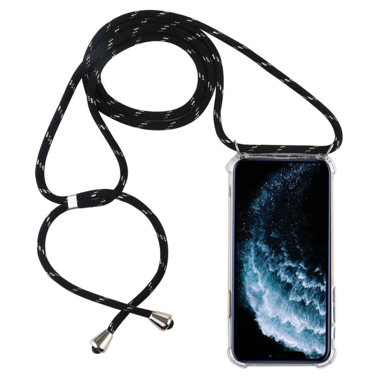 Four-Corner Anti-Fall Trasparent TPU Mobile Phone Case With Lanyard for iPhone, For iPhone 11 Pro, For iPhone 11, For iPhone 11 Pro Max