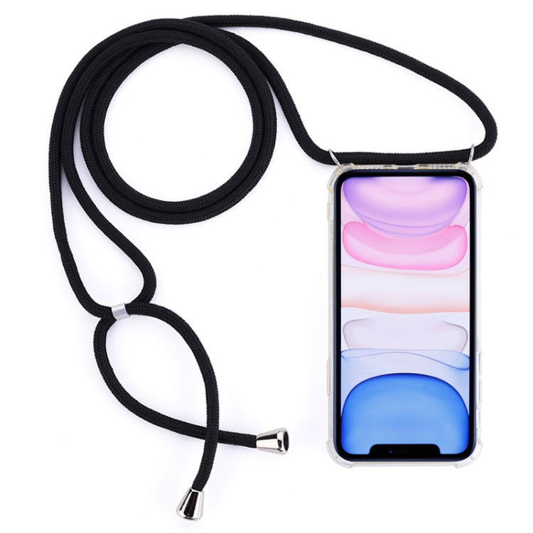 Four-Corner Anti-Fall Trasparent TPU Mobile Phone Case With Lanyard for iPhone, For iPhone 11 Pro, For iPhone 11, For iPhone 11 Pro Max