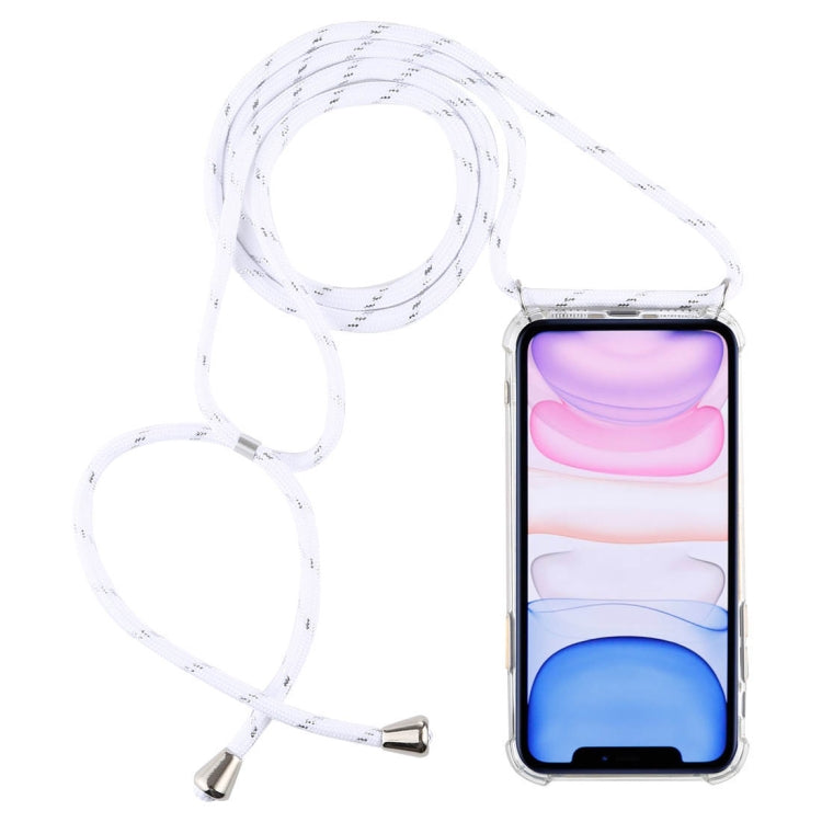 Four-Corner Anti-Fall Trasparent TPU Mobile Phone Case With Lanyard for iPhone, For iPhone 11 Pro, For iPhone 11, For iPhone 11 Pro Max