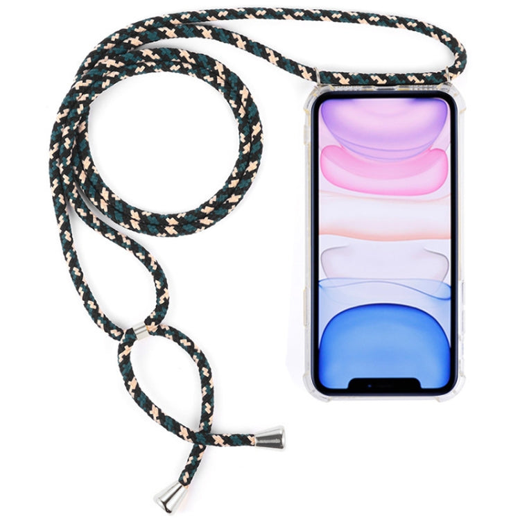 Four-Corner Anti-Fall Trasparent TPU Mobile Phone Case With Lanyard for iPhone, For iPhone 11 Pro, For iPhone 11, For iPhone 11 Pro Max